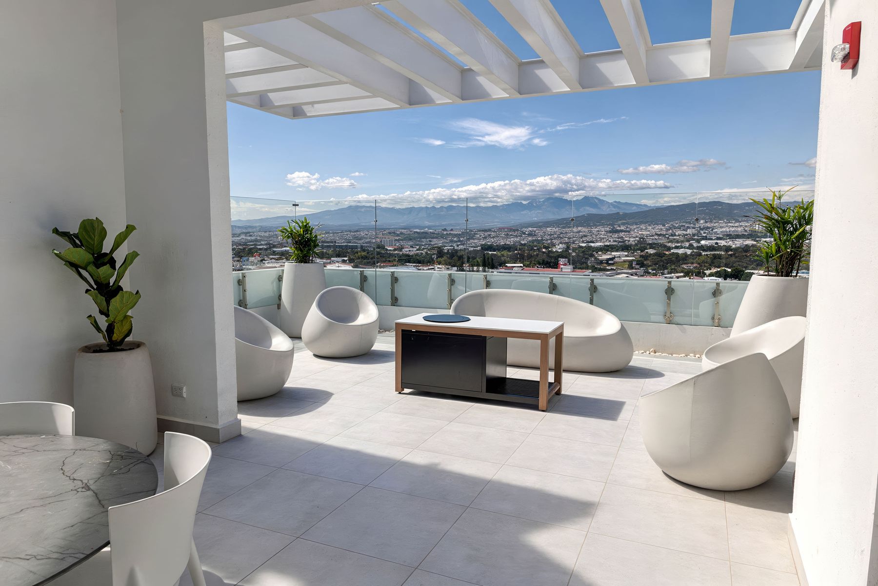 Rooftop lounge