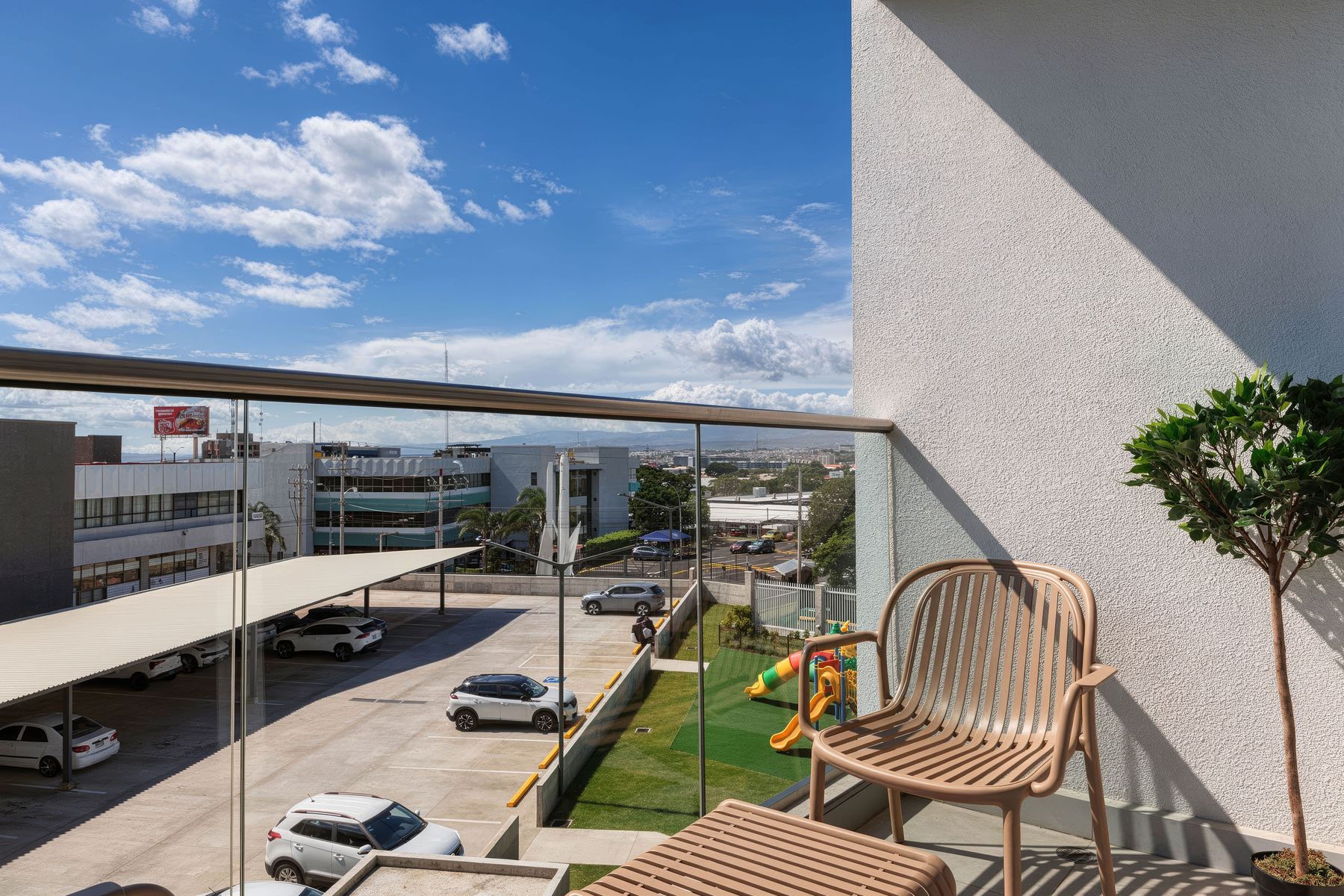 Rooftop dining terrace